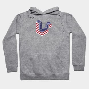 Laravel logo with USA flag for Events Hoodie